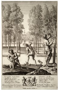Gardening. State 1 by Wenceslaus Hollar
